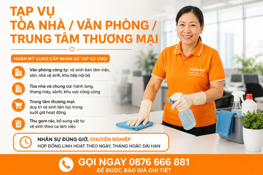 dịch vụ tạp vụ văn phòng
